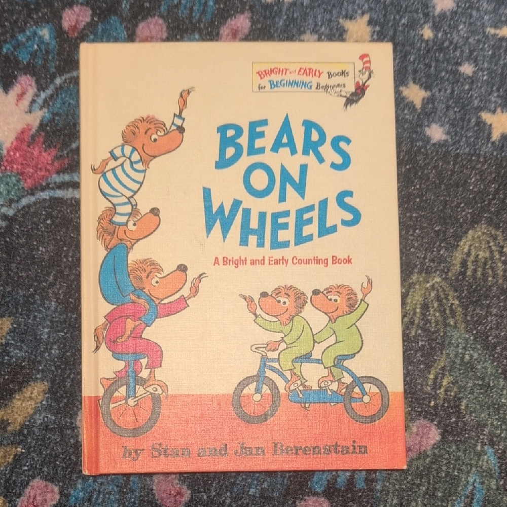 Berenstain Bears Vintage 1969 Hardcover Children's Book Bears On Wheels